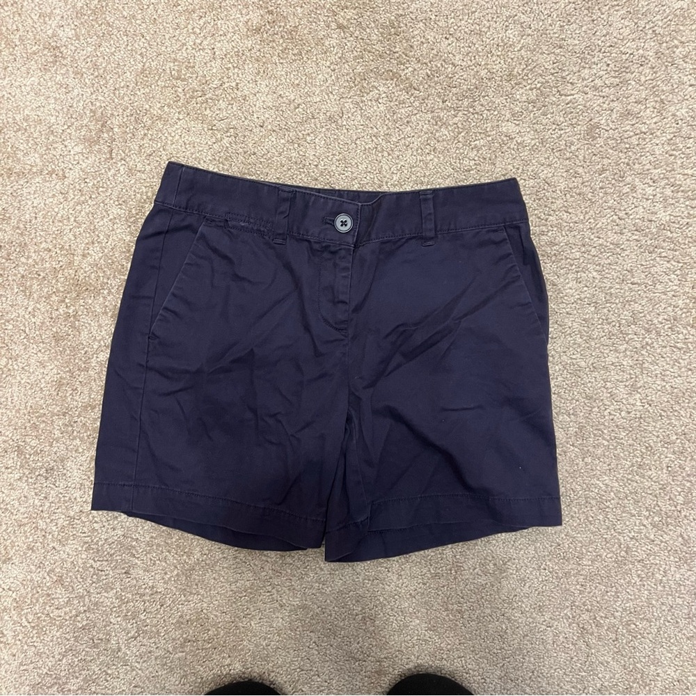 LOFT Navy Cotton Blend Women's Casual Shorts